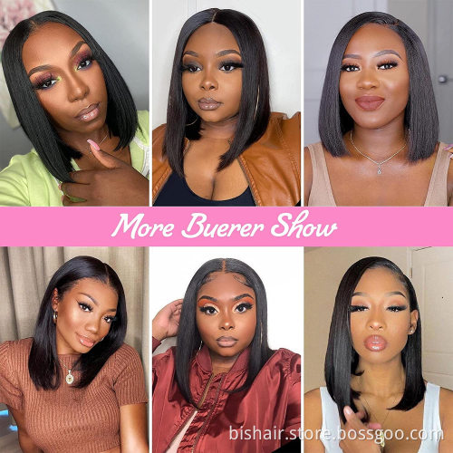 Straight Hair Wig 4x4 Lace Closure Lace Front Wig Real Human Hair Wig Suitable for Women 150% Density Pre-connected Natural Hair